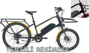 Resim CARRARO E-LINE eLORRY 2.1 UNISEX MİNİ VELO BİSİKLET 406H HD 26 JANT 7 VİTES MAT SİYAH KIRMIZI GRİ 