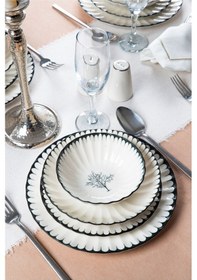 Resim Derya Hayat Ağacı 24 Parça Yemek Seti Çok Renkli 