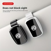 Resim MG Logo Araç Güneşlik Organizatörü, Şık Gözlük Saklama Klipsi, ABS Malzeme Dayanıklı ve Sağlam, Tüm MG Modellerine Uygun, Araç İçi Aksesuar Hediyesi, Uzun Ömürlü Tasarım 