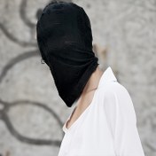 Resim 1 Adet Unisex Örgü Balaclava - Sokak Modası, Rock & Hip-Hop Performansları ve Bar Partileri İçin Siyah Gözleri Açık Tasarım - Sadece Elde Yıkama, Esnek Kumaşlı Performans Başlığı 