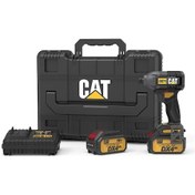 Resim Cat Dx71.2 18volt 4.0ah Li-ion Çift Akülü 215nm Kömürsüz Profesyonel Şarjlı Darbeli Tornavida 
