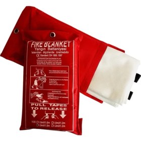 Resim Lorex Çantalı Yangın Battaniyesi (100x100 cm)- LR-FB1010C 