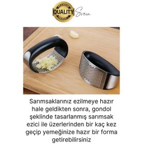 Resim Premium Kolay Kullanımlı Yeni Nesil Sarımsak Rendesi Zencefil Öğütücü Ezici Paslanmaz Çelik Gondol Çok Renkli 