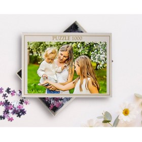 Resim Bk Gift Kişiye Özel Tam Boy Anne Ve Çocuklar Karikatürlü 1000 Parça Profesyonel Puzzle-1 