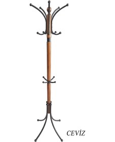 Resim Tolunay Portmanto Ayaklı Askılık - Boyalı Yonca Model 