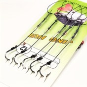 Resim 1 set sazan balıkçılığı takımı, 5 adet kanca ile, Barbless kanca ile önceden bağlanmış, dayanıklı ip, gerekli aksesuarlar dahil, başarılı balık avı için çeşitli boyutlar 