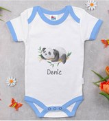 Resim Bitmeyenkartus Bk Kids Kişiye Özel Mavi Bebek Body Zıbın - Model 158 Çok Renkli 