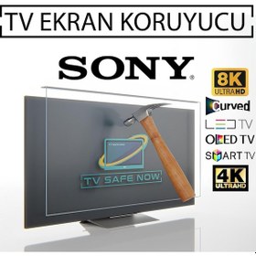 Resim TVSAFENOW Sony Uyumlu 49XH8196 49'' İnç 124 Ekran Sony Uyumlu TV Ekran Koruyucu 