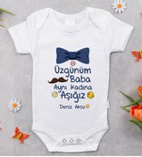 Resim Bitmeyen Kartuş Bk Kids Isimli Aynı Kadına Aşığız Tasarımlı Bebek Body Zıbın - Model 1 