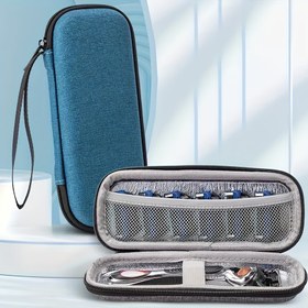 Resim 1 adet Vintage-Style EVA Sert Kabuk Tıraş Kutusu - Taşınabilir Çok Fonksiyonlu Seyahat Organizatörü, Sakal ve Bıyık Bakımı Temel Gereksinimleri için Fermuar Kapatma, Erkekler için Şık Tasarım, Sakal Bakımı Aksesuarı, Şık Bakım Kutusu, Dayanıklı Fermuar Kapatma 