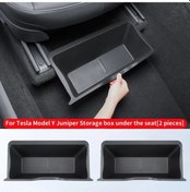 Resim Honeybeeshop Model Y Juniper Koltuk Altı Saklama Kutusu 2 Adet Dayanıklı Plastik Depolama Ergonomik Tasarım 