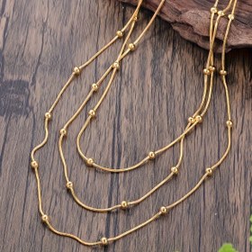 Resim Şık 3 Adet Paslanmaz Çelik Kadın Boyunlukları - Minimalist Çoklu Boncuk Takı, Günlük Yaz Giyiminde Dayanıklı, Öğretmen Günü, Mezuniyet ve Okula Dönüş Hediyeleri, Çok Yönlü Aksesuarlar, Zarif El Sanatları 