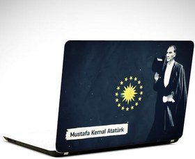 Resim Atatürk Cumhuriyet Laptop Sticker 10 İnch (25X19CM) 
