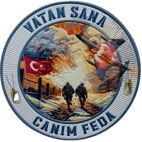 Resim Seyhan Askeri Malzeme Vatan Sana Canım Feda Peç - Arma - Tpu Patch Karışık/çok Renkli Çok Renkli 