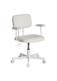 Resim Teddy Ofis Ve Çalışma Sandalyesi-beyaz 64x74-83x63 Cm Beyaz 