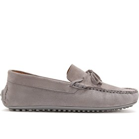 Resim Men's Gray Suede Leather Casual Loafer 