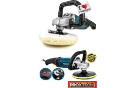 Resim Proxtech Yüksek Kalite 6 Kademeli Devirli Sünger Setli Zımpara Pasta Cila Büyük Polisaj Makinesi Ful Paket 