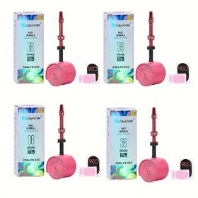 Resim RIDENOW TPU Yol Bisikleti Tüpleri 700C x 18-32C, Alüminyum Alaşım Presta Valfi, 36g Hafif Ayrılabilir Valf Çekirdeği Daha Yüksek Kaliteli Sürüş Deneyimi İçin, Bisiklet Aksesuarları, Şık Tüp Tasarımı, Dayanıklı İnşaat 
