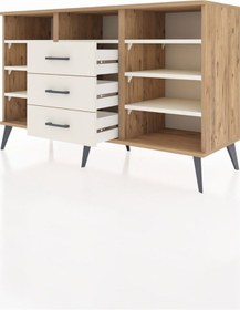 Resim Hyperion Konsol 7 Raflı 3 Çekmeceli 132x44x83 Çam-aytaşı Aytaşı 