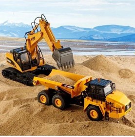 Resim 1/24 Ölçekli Uzaktan Kumandalı Damperli Kamyon, 11ch Fonksiyonlu Model 