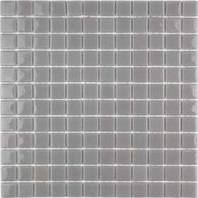 Resim Mutfak, Banyo, Havuz, Sauna, Spa ve Tüm Yüzeyler Için 25X25MM Gri Cam Mozaik 