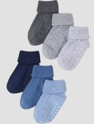 Resim MEM SOCKS Kaydırmaz Bebek Çorabı 6'lı 