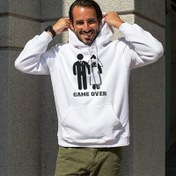 Resim Esprili Game Over Tasarımlı Kapşonlu Sweatshirt 