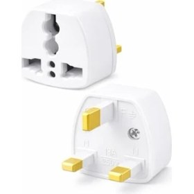 Resim Kyrotech Tip G, Ingiliz Adaptör Fişi, Hindistan, Ingiltere, Dubai, Hong Kong, Irlanda, Singapur, Kıbrıs, Hac, Umre Uyumlu, 2 ve 3 Uçlu Seyahat Fiş Çevirici Dönüştürücü Priz, Uluslararası Güç Adaptörü 