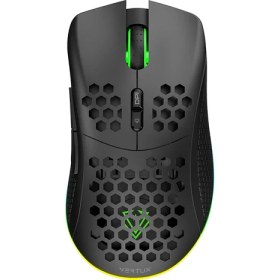 Resim Vertux Ammolite Siyah - Oyuncu Mouse Gamecharged Çift Mod Oyun Özel LED Işıklı 16.000 Dpı 