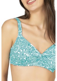 Resim Endeep Kadın Şal Desenli Toparlayıcı Bikini Takımı Yeşil 