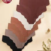 Resim Kadınların Dikişsiz Nefes Alabilen Tanga İç Çamaşırı - Yumuşak Esnek Düşük Bel Külotlar, 7 Renk Seçeneği (Siyah, Kırmızı, Beyaz, Bej, Kahverengi, Gri, Deniz Mavisi), Zarif Minimalist Tasarım, Günlük Giyim İçin Rahat İç Çamaşırı, Basit Ambalaj, Yüksek Kaliteli Malzeme 