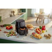 Resim Philips Siyah L Airfryer Otomatik kapanma Bulaşık makinesinde yıkanabilir Hazır sinyalli 