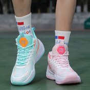 Resim Çiftlerin Sokak Stili Açık Hava Basketbol Ayakkabıları, Oyuncular İçin Profesyonel Alçak Top Sneakerlar, Kaymaz Özelliklere Sahip Kapalı Yarışmalar ve Spor Eğitimleri İçin Tasarlanmıştır. 