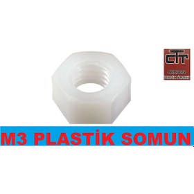 Resim M3 Plastik Somun Metrik 3 100 Adet 