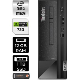 Resim Lenovo Thinkcentre Neo 50S Intel Core I3 12100 12GB 1tb SSD GT730/4GB Fdos 11SX002VTX Masaüstü Bilgisayar & Per4 USB Bellek 11SX002VTXP308 