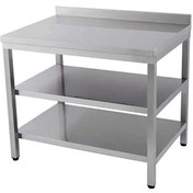 Resim Öztiryakiler Çalışma Tezgahı Ara Raflı Sırtlı 160x70 CM 