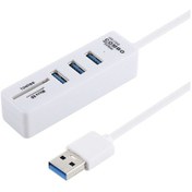 Resim Sones 2'si 1 Arada Tf / Sd Kart Okuyucu + 3 X Usb 3.0 Bağlantı Noktası - Usb 3.0 Hub Dönüştürücü, Kablo Uzunluğu: 26 Cm Beyaz 