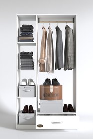 Resim Kenzlife Giysi Dolabı Mengühan 175*90*40 Byz Gardırop 1 Çekmeceli 