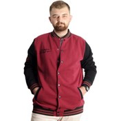 Resim Mode Xl Büyük Beden Erkek Kolej Mont Spor Ceket 23628 Bordo 001 