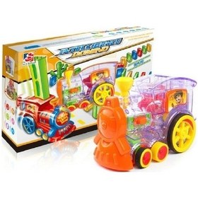 Resim Ankatek Transparan Tren Puzzle Oyunu Sesli Müzik Işıklı Lisanslı Elektrikli Domino Araba Otomatik Ve Mf - 128g-yellow 