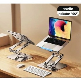 Resim Ayarlanabilir Yükseklik Ve Açılı Alüminyum Laptop Standı 