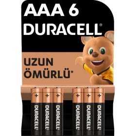 Resim Duracell Alkalin AAA İnce Kalem Pil, 1,5 V LR03/MN2400, 6’lı paket 