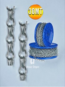 Resim Ucuz Depo Avize Zinciri, Florasan Zinciri, Metal Sepet Zinciri-fabrika Satış- 30 Metre 