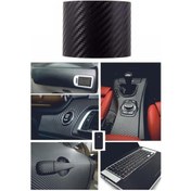 Resim Karbon Kaplama Folyo 20 Cm X 1 Metre Ölçülerinde Kaplama Folyo Siyah Renk Karbon Kaplama 