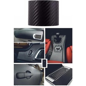 Resim Karbon Kaplama Folyo 20 Cm X 1 Metre Ölçülerinde Kaplama Folyo Siyah Renk Karbon Kaplama 