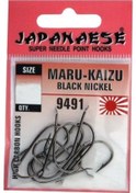 Resim Japanese Maru-Kaizu 9491 Çapari Olta Iğnesi Düz Siyah 