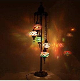 Resim Dekoratif Mozaik Gece Lambası Otantik Dekoratif El Yapımı 5 li Lambader v1 