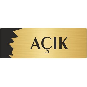 Resim Özarslan Dizayn Metal Departman Kapı İsimliği, Yönlendirme levhası Açık 10X20 Cm Altın Renk 
