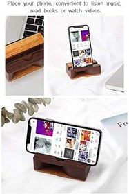 Resim cep telefonu hoparlörü Cep Telefonu Ses Amplifikatör Ses Amplifikatör ile Ahşap Cep Telefonu Standı Telefon Tutucu Danışma Destek Cep Telefonu Standı 
