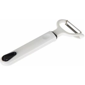 Resim Elegancev Paslanmaz Çelik Bıçaklı Meyve Sebze Soyucu Beyaz 